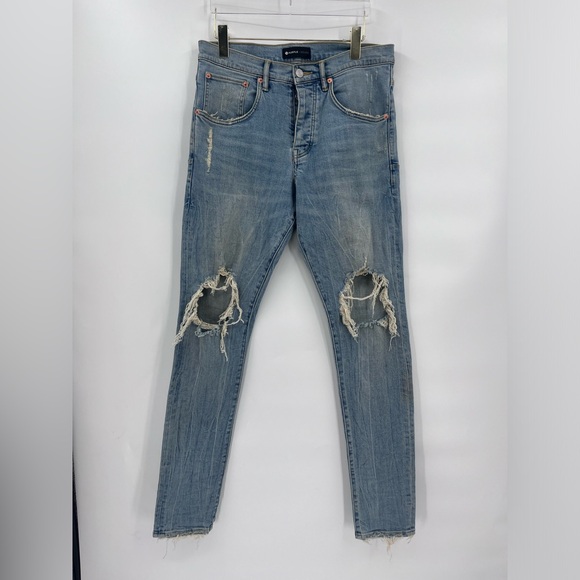 PURPLE BRAND P002 LIGHT INDIGO BLOWOUT |‎ LT. BLUE size 32 - Picture 1 of 11